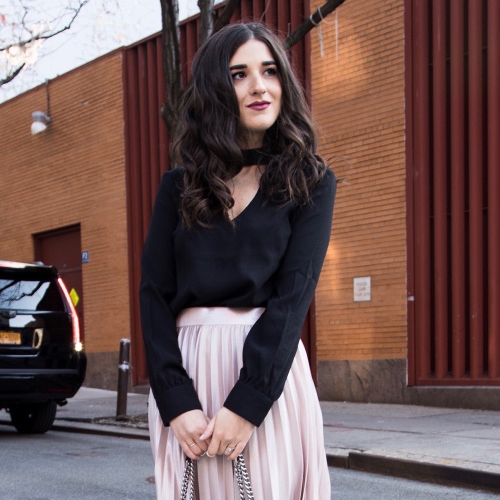 Urban Outfitters black v cutout top